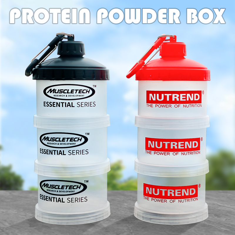 Food Snacks With Protein - 3-layer Portable Protein Powder Box Funnel