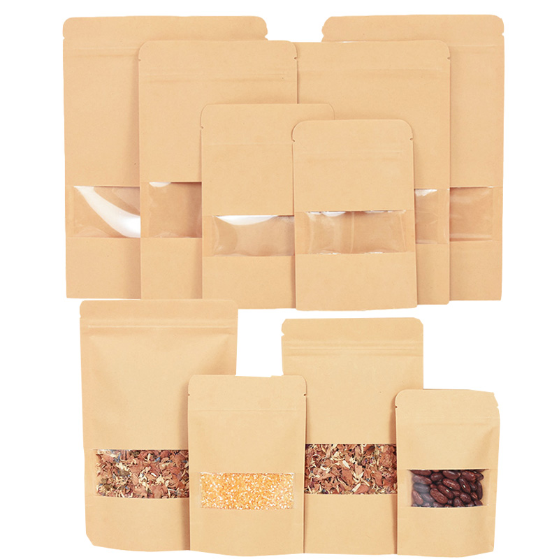 Food Halloween Snacks - 20/50pcs Kraft Paper Zip Lock Bags