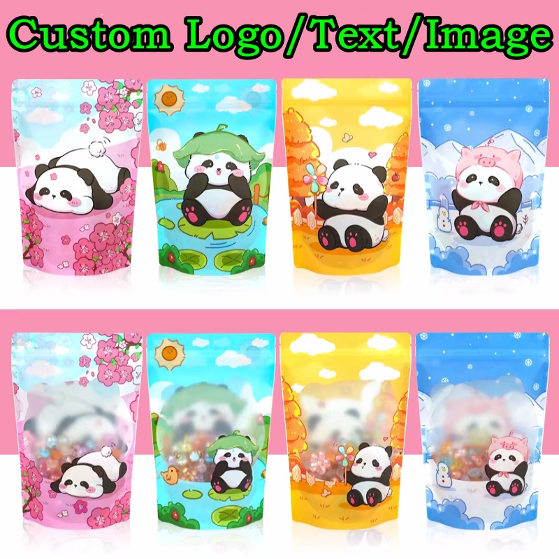 Food Halloween Snacks - 100PCS Aluminum Foil Stand-up Ziplock Window