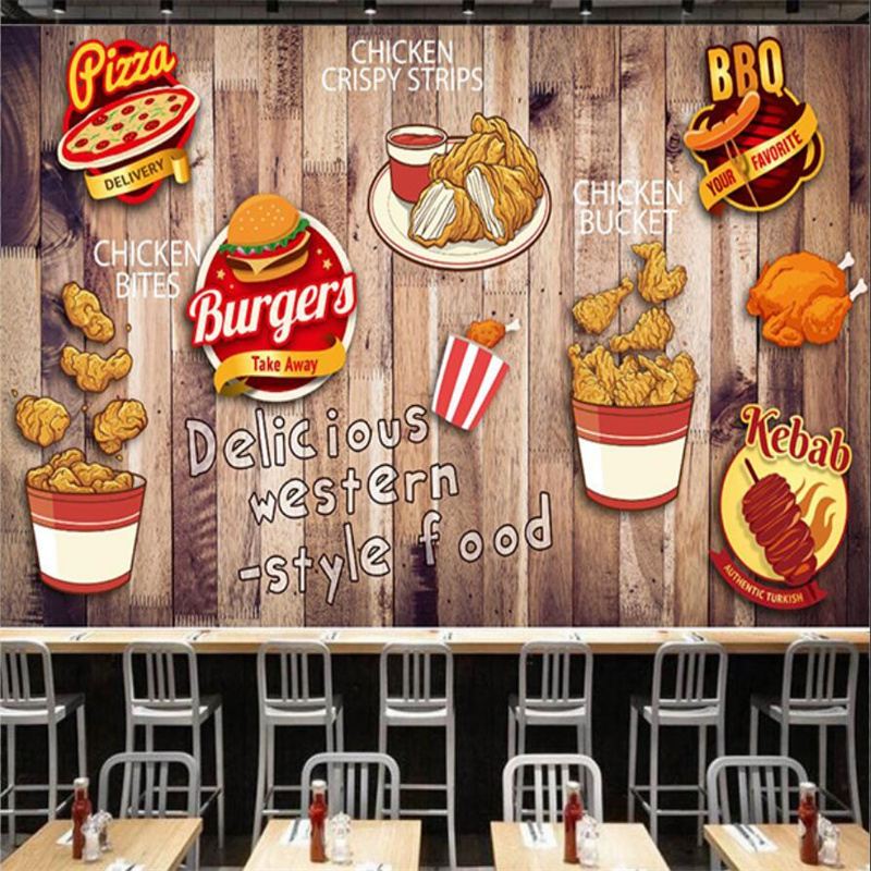 Custom Fried Chicken Burger Wa - Food Snacks Background 评论和价格