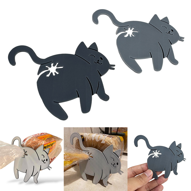 2pcs 3D Cat Butt Bread Bag Cli - Food Lovers Snacks 评论和价格
