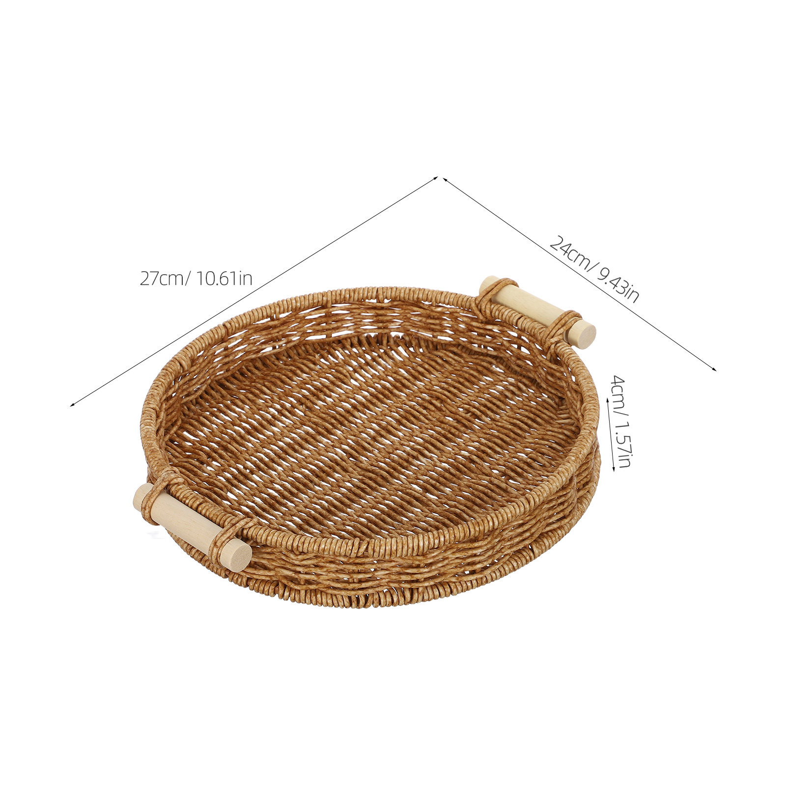 Imitation Rattan Bread Basket  - Food Snacks Drinks 评论和价格