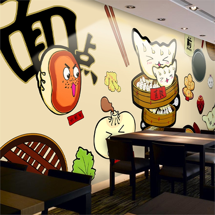 custom 3D Hand painted cartoon - Food Snacks Background 评论和价格