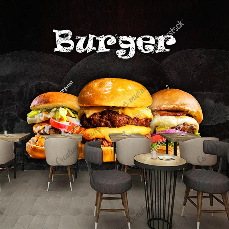 Custom Burger Photo Wallpaper  - Food Snacks Background 评论和价格