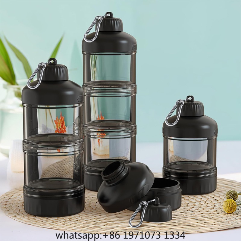 Portable 3-Layer Powder Dispen - Food Snacks With Protein 评论和价格