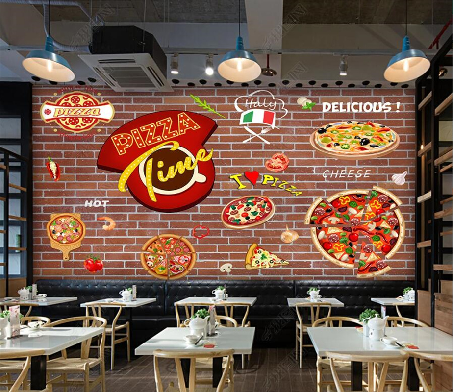 Custom Pizza Fast Food Mural W - Food Snacks Background 评论和价格