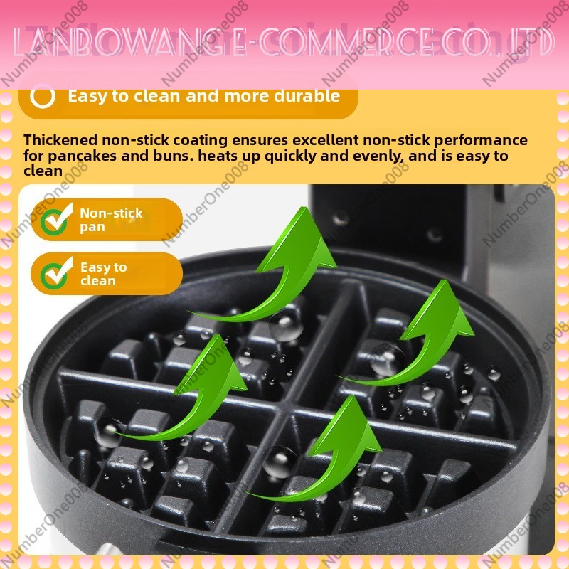 Rotating Waffle Maker Griddle  - Food Snacks With Iron 评论和价格
