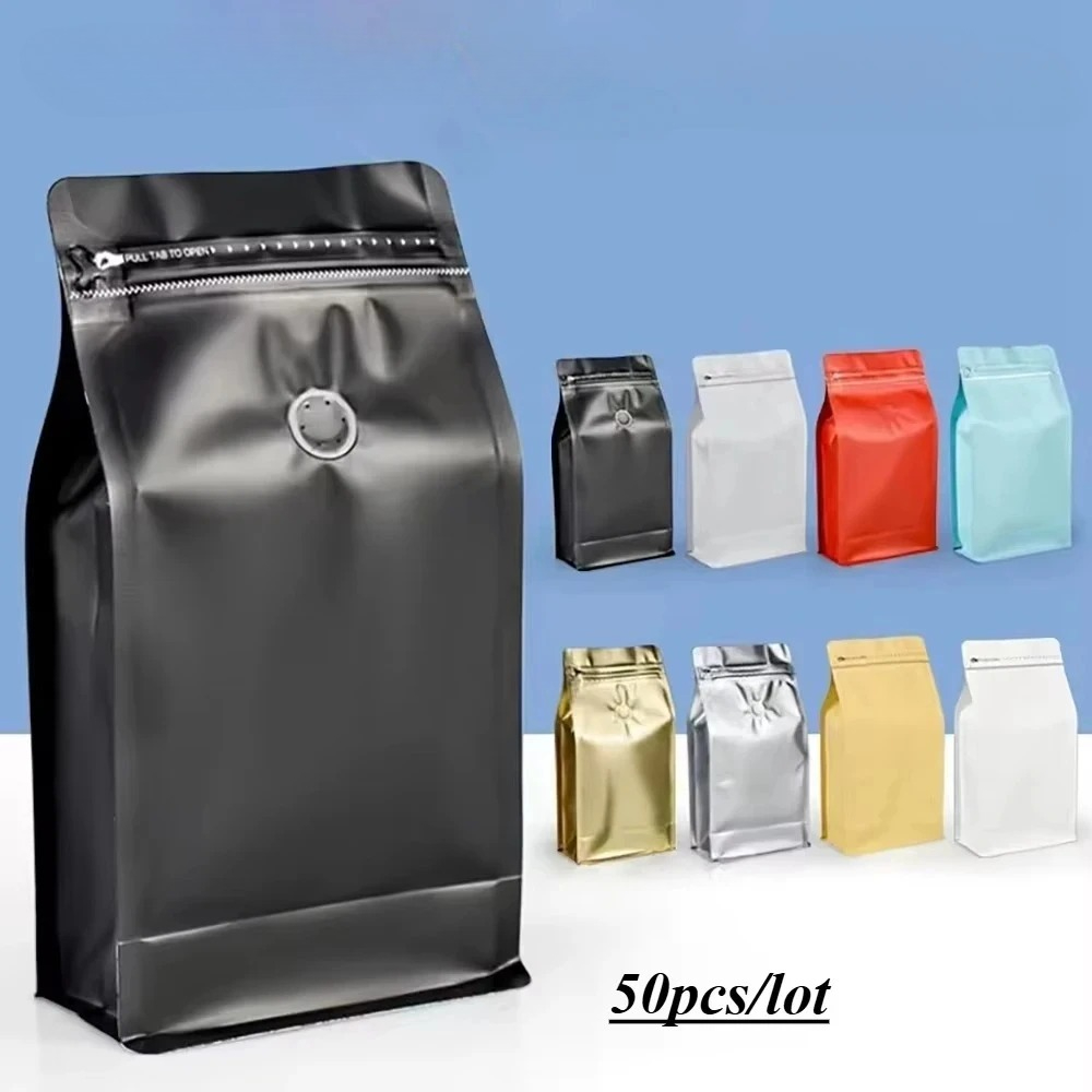 50pcs Resealable Ziplock Coffe - Food Snacks With Protein 评论和价格