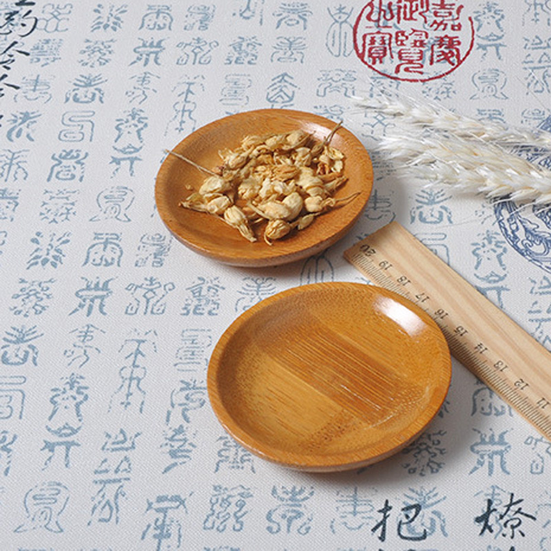 100Pcs/Lot Bamboo Saucer Stora - Food Snacks Background 评论和价格