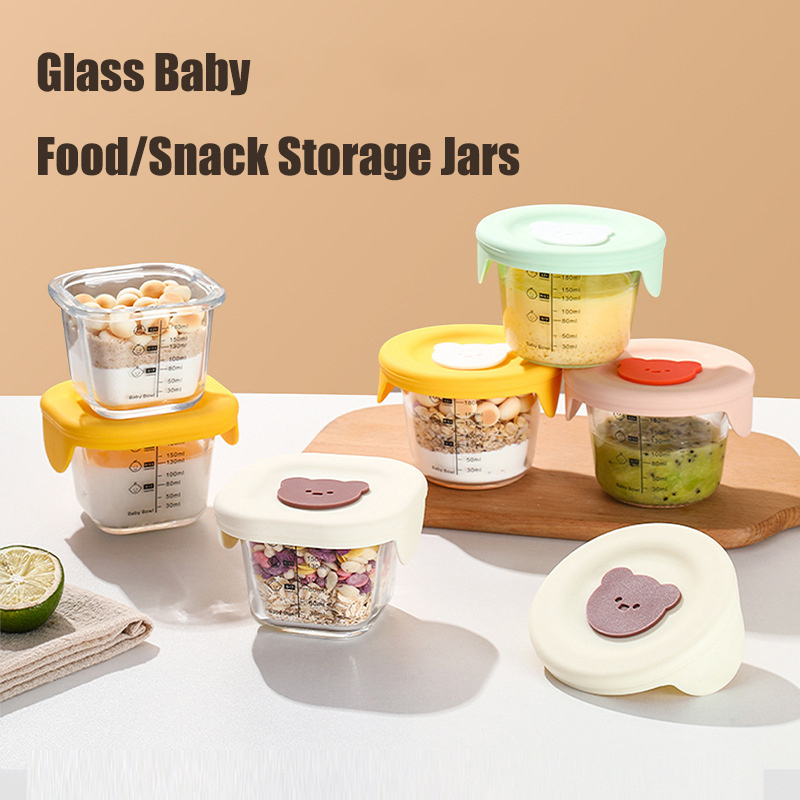 180ml Glass Baby Food Storage  - Food Snacks For Toddlers 评论和价格