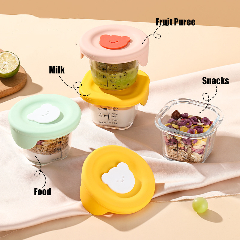 180ml Glass Baby Food Storage  - Food Snacks For Toddlers 评论和价格