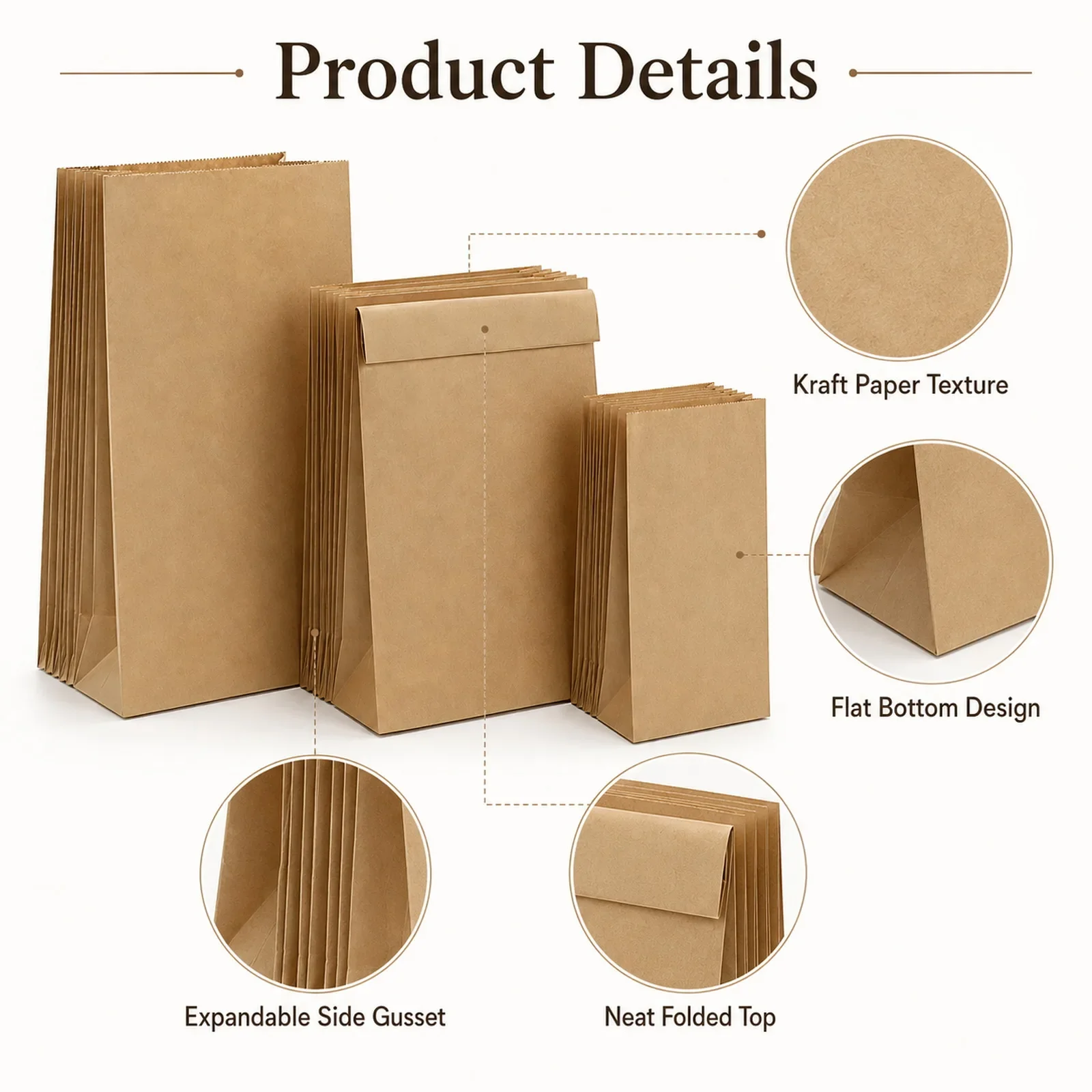 10-30Pcs Small Brown Kraft Pap - Food Halloween Snacks 评论和价格