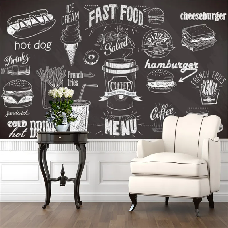 Custom Hand-painted Blackboard - Food Snacks Background 评论和价格