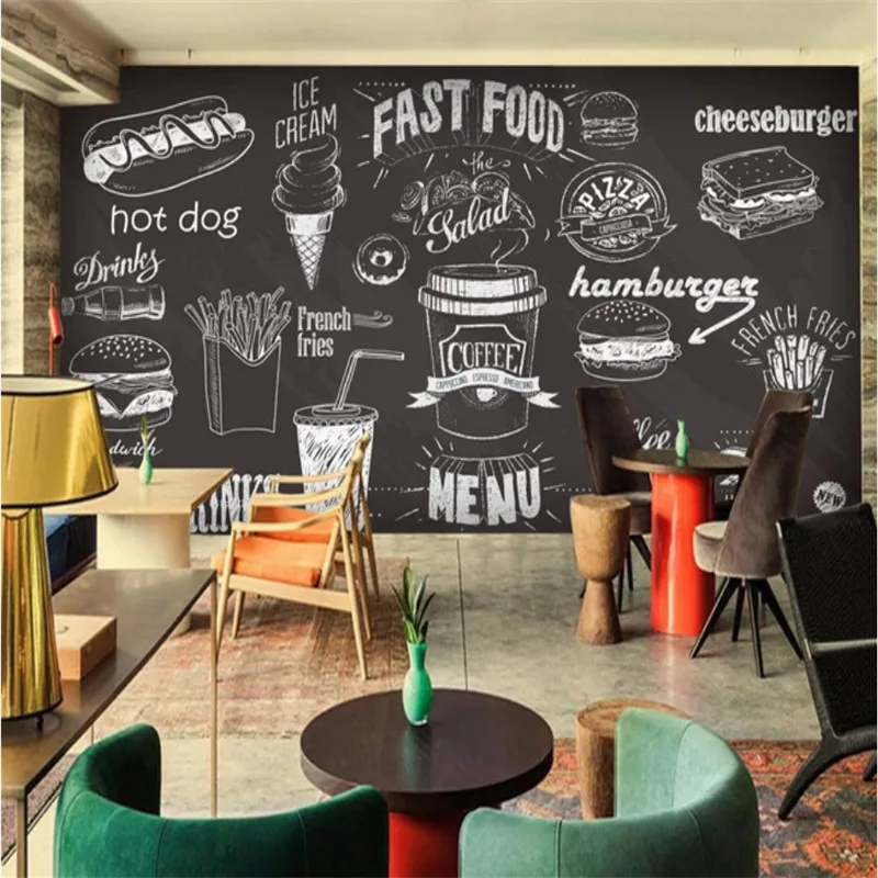 Custom Hand-painted Blackboard - Food Snacks Background 评论和价格