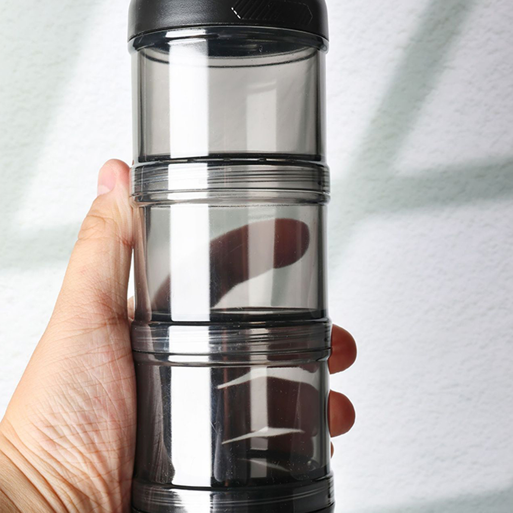 Portable 3-Layer Powder Dispen - Food Snacks With Protein 评论和价格